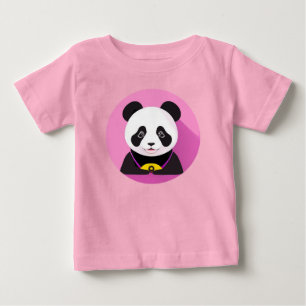 Cartoon Panda Colorful Illustration Baby T-Shirt