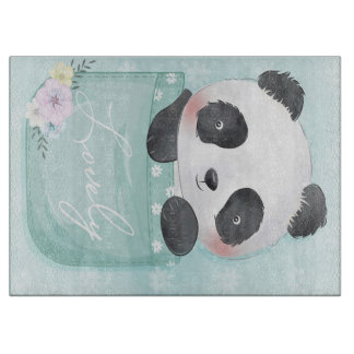 Cartoon Panda | Cute Panda Is In Pocket Cutting Board