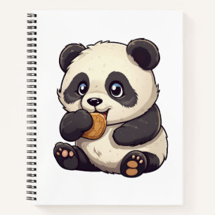 Cartoon panda illustration notebook