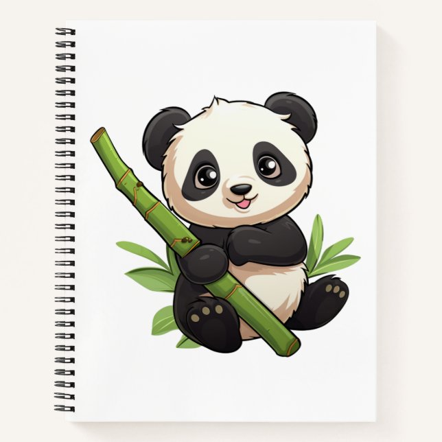Cartoon panda illustration notebook (Front)