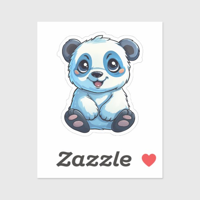 Cartoon panda illustration sticker (Sheet)