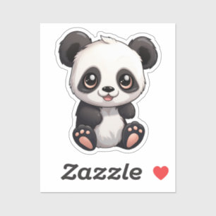 Cartoon panda illustration sticker