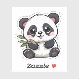 Cartoon panda illustration sticker