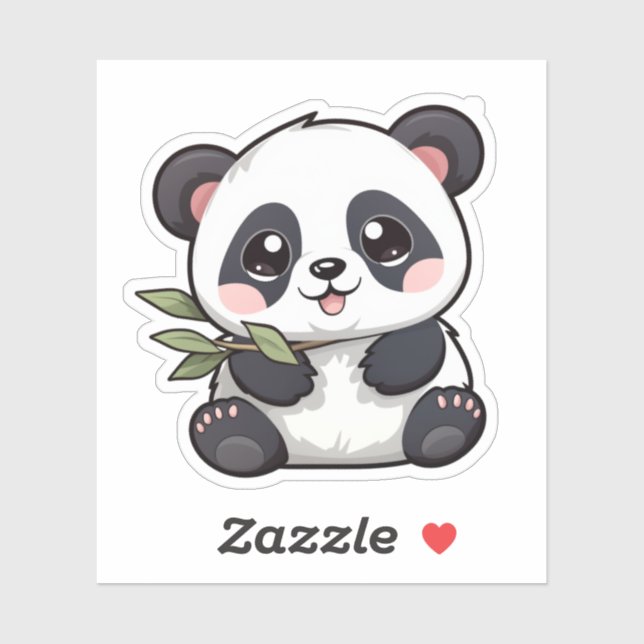 Cartoon panda illustration sticker (Sheet)