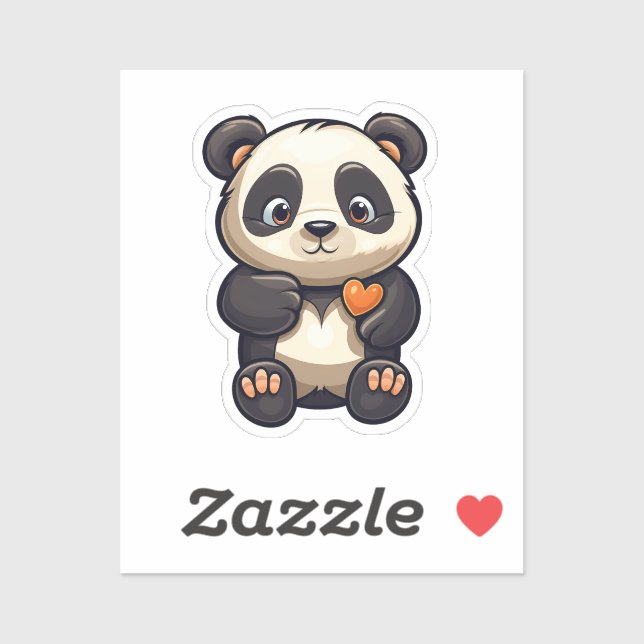Cartoon panda illustration sticker (Sheet)