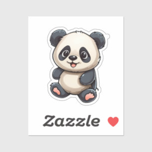Cartoon panda illustration sticker
