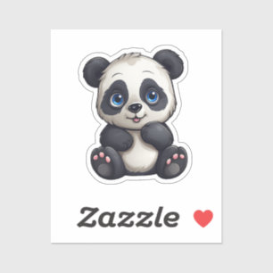 Cartoon panda illustration sticker