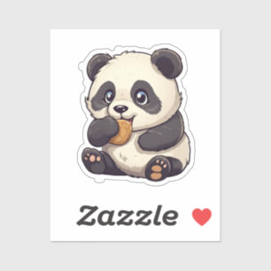 Cartoon panda illustration sticker