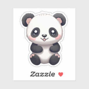 Cartoon panda illustration sticker