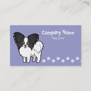 Cartoon Papillon Business Card