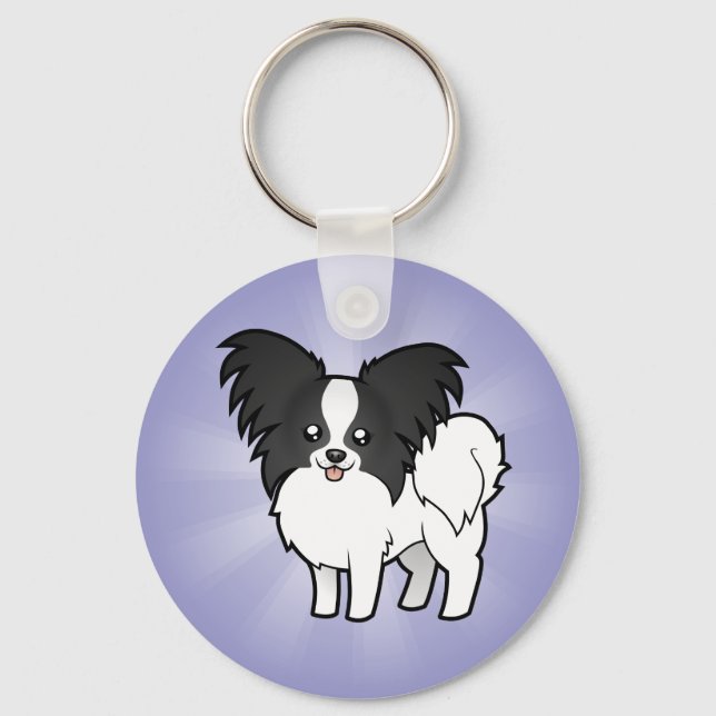 Cartoon Papillon Keychain (Front)