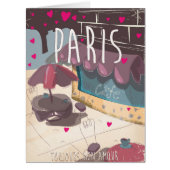 Cartoon Paris Cafe Poster (Front)