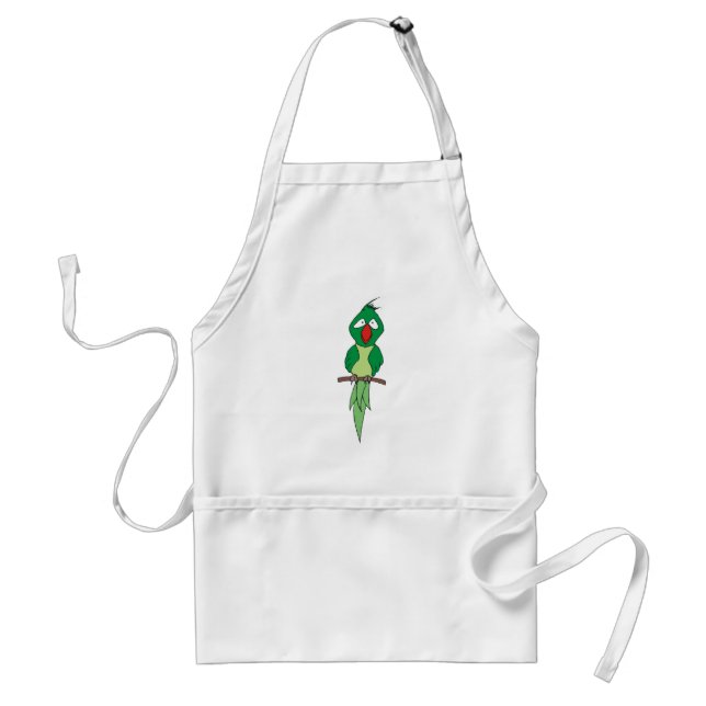 Cartoon Parrot Adult Apron (Front)