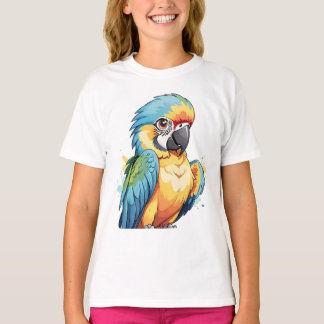 Cartoon Parrot Bird Gift for Kid T-Shirt