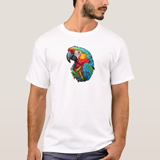 Cartoon parrot illustration T-Shirt (Front)