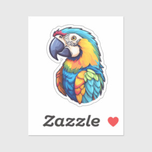 Cartoon parrot sticker
