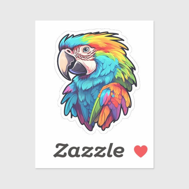 Cartoon parrot  sticker (Sheet)