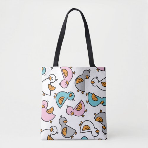 Cartoon Pastel Cute Baby Ducks Ducklings Whimsical Tote Bag
