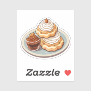 Cartoon pastry sticker