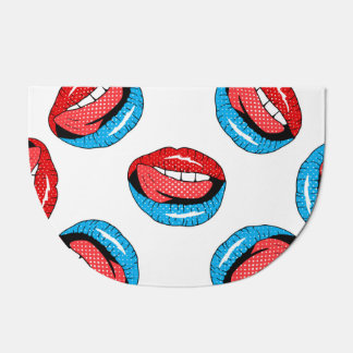 Cartoon Patch Badges: Retro Pop Doormat