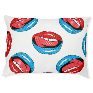 Cartoon Patch Badges: Retro Pop Pet Bed