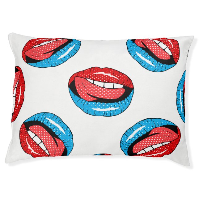 Cartoon Patch Badges: Retro Pop Pet Bed (Front)