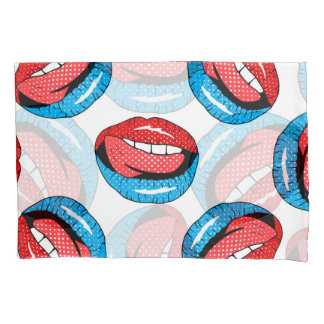 Cartoon Patch Badges: Retro Pop Pillow Case