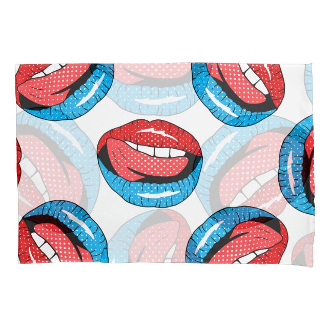 Cartoon Patch Badges: Retro Pop Pillow Case (Front)