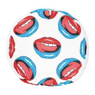 Cartoon Patch Badges: Retro Pop Pouf