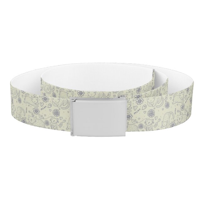 Cartoon pattern with funny cats belt (Coil)