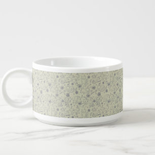 Cartoon pattern with funny cats bowl