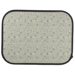 Cartoon pattern with funny cats car mat