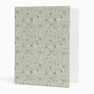 Cartoon pattern with funny cats mini binder