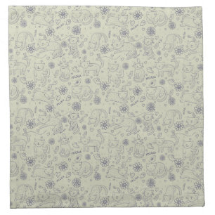 Cartoon pattern with funny cats napkin