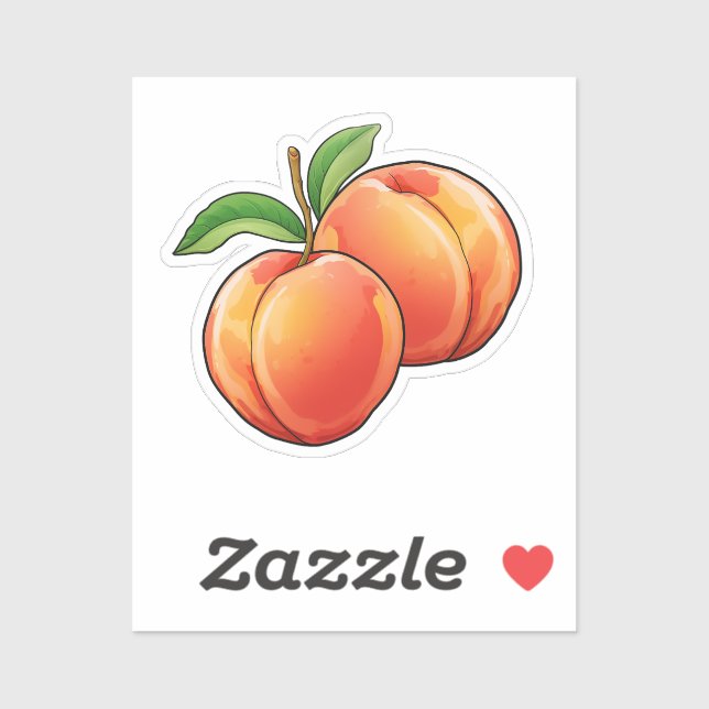 Cartoon peach sticker (Sheet)