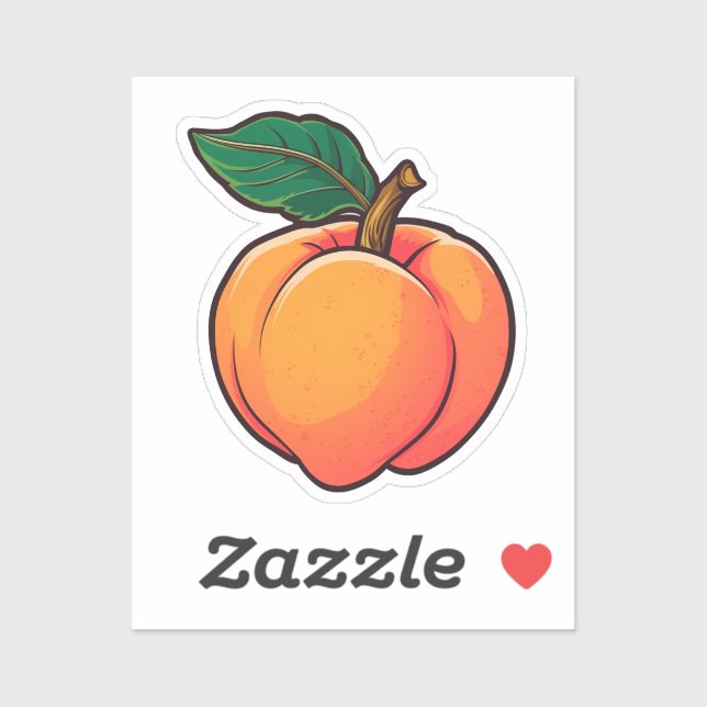 Cartoon peach sticker (Sheet)