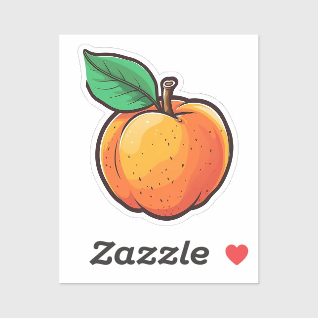 Cartoon peach sticker (Sheet)