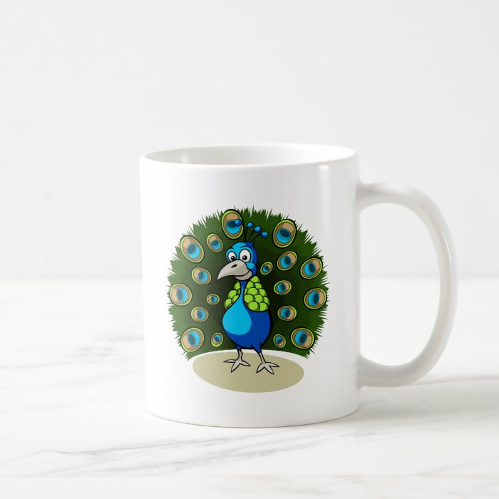 Cartoon Peacock Mug