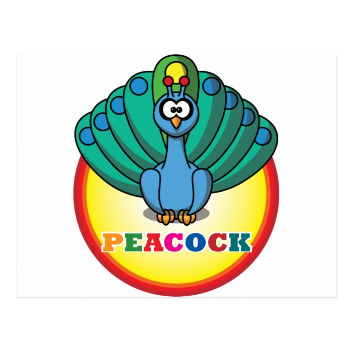 Cartoon Peacock Postcards