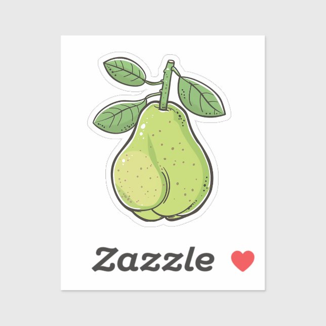 Cartoon pear sticker (Sheet)