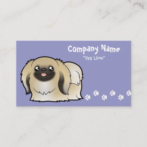 Cartoon Pekeingese (show cut) Business Card Templates