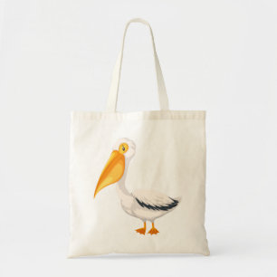 Cartoon Pelican Tote Bag