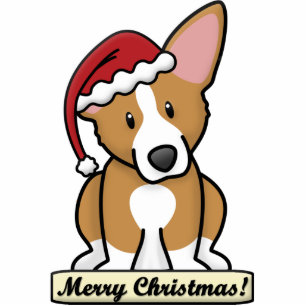 Cartoon Pembroke Welsh Corgi Christmas Ornament