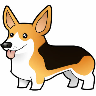 Cartoon Pembroke Welsh Corgi Cutout