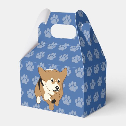 Cartoon Pembroke Welsh Corgi Jumping Favor Boxes