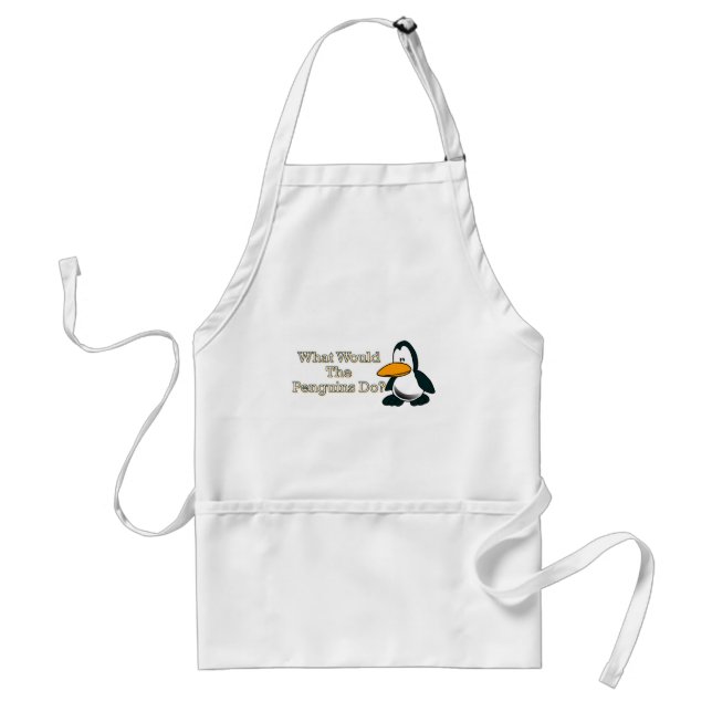 Cartoon Penguin Adult Apron (Front)