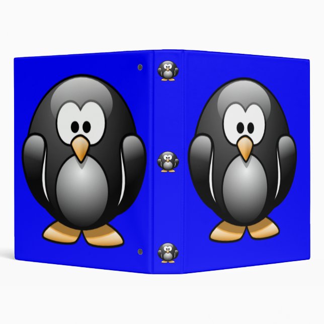 Cartoon Penguin Avery Signature 2" Binder (Background)