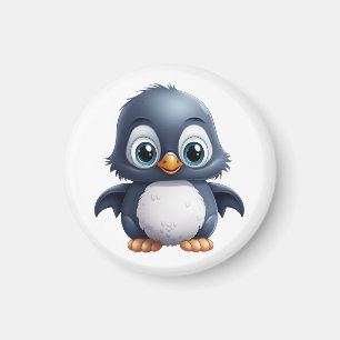 Cartoon penguin illustration magnet