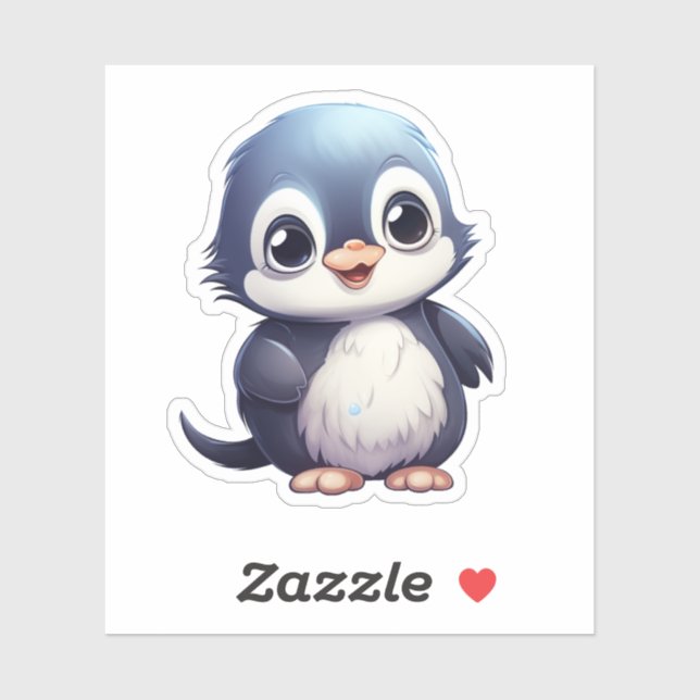 Cartoon penguin illustration sticker (Sheet)