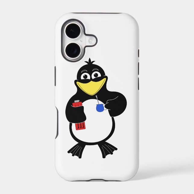 Cartoon penguin iphone case (Back)